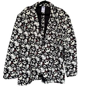 Disney Blazer Mens XL Nightmare Before Christmas Glow Skull Jacket Halloween